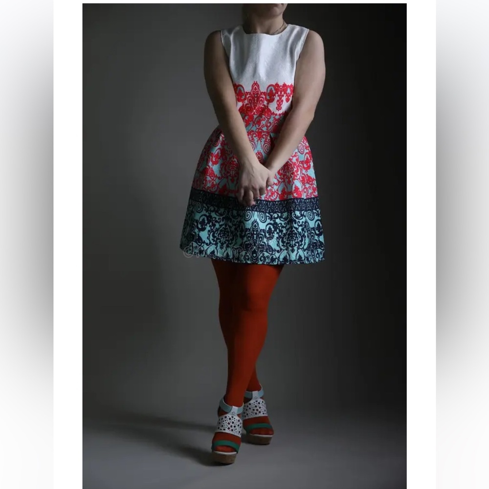 SHEINSIDE white patterned dress